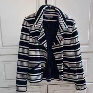 Bagatelle Black and White Striped Blazer